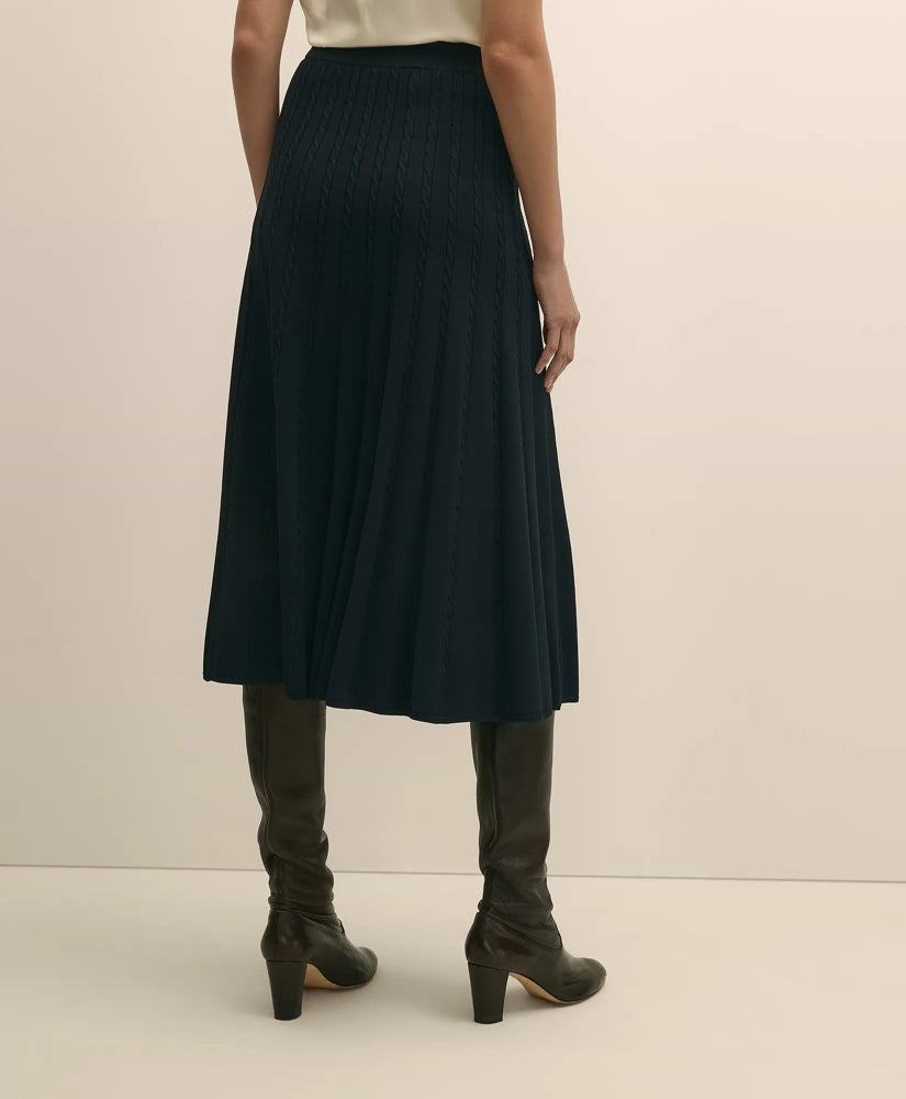 Cable Knit Midi Sweater Skirt | Brooks Brothers for sale