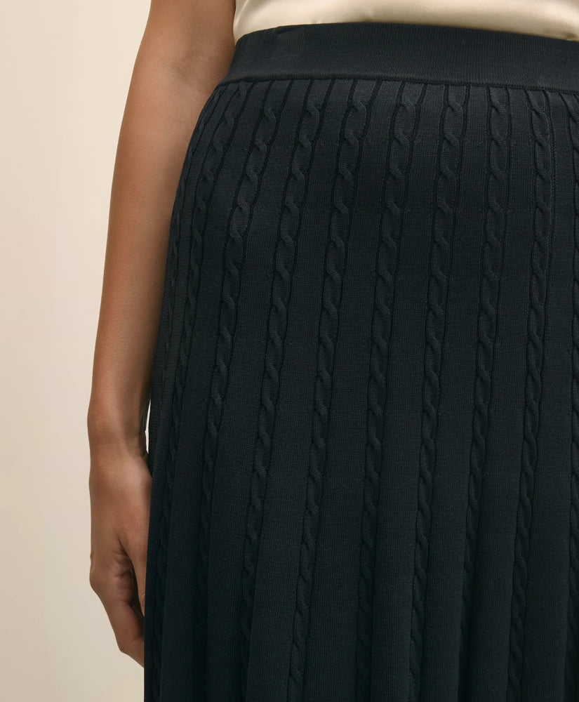Cable Knit Midi Sweater Skirt | Brooks Brothers for sale