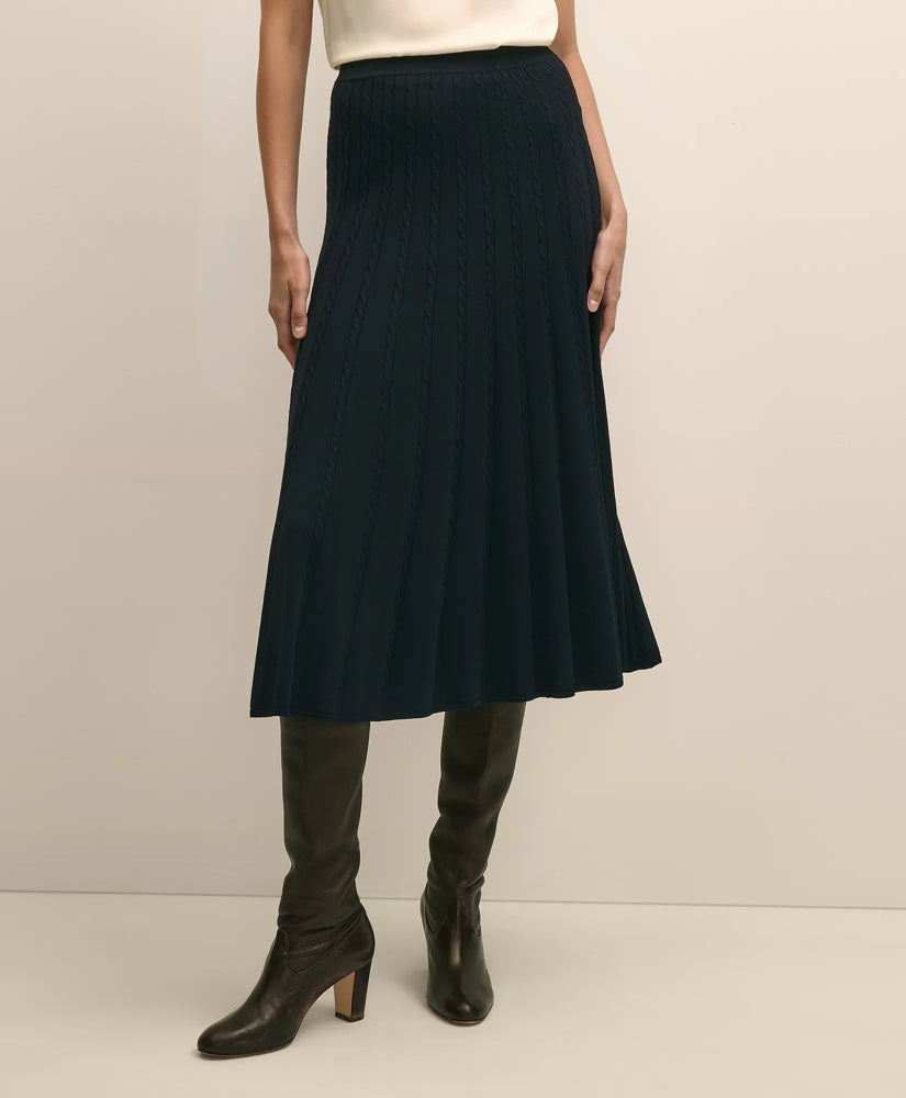 Cable Knit Midi Sweater Skirt | Brooks Brothers for sale