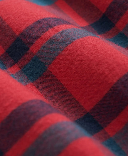 Portuguese Flannel Polo Button Down Collar, Bold Plaid Shirt | Brooks Brothers online shop