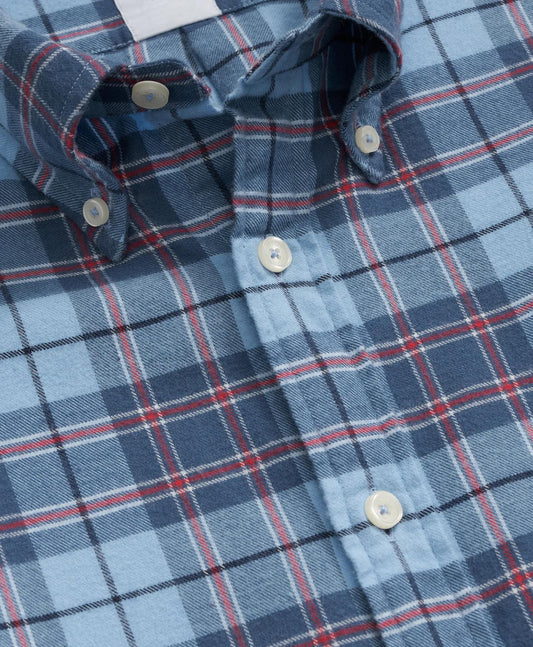 Portuguese Flannel Polo Button Down Collar, Plaid Shirt | Brooks Brothers on sale