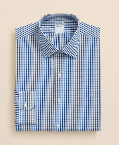 Pure Supima® Cotton Regular-Finish Ainsley Collar, Check Dress Shirt | Brooks Brothers online shop