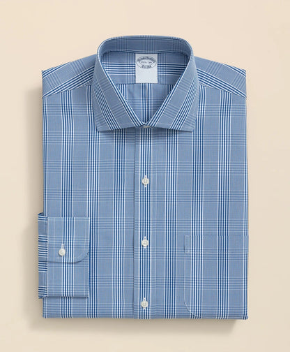 Pure Supima® Cotton Regular-Finish, English Spread Collar Glen Plaid Dress Shirt | Brooks Brothers discount