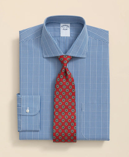 Pure Supima® Cotton Regular-Finish, English Spread Collar Glen Plaid Dress Shirt | Brooks Brothers discount