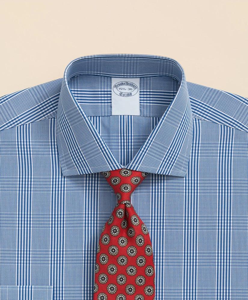 Pure Supima® Cotton Regular-Finish, English Spread Collar Glen Plaid Dress Shirt | Brooks Brothers discount