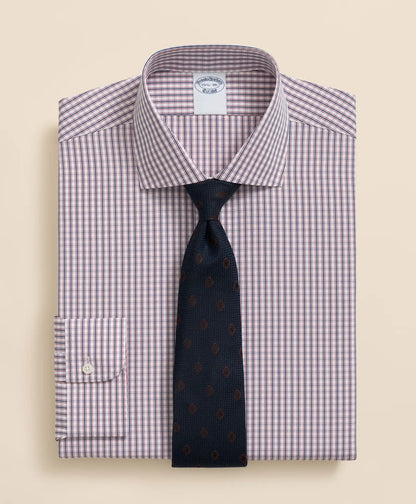 Pure Supima® Cotton Regular-Finish English Spread Collar, Micro Check Dress Shirt | Brooks Brothers online