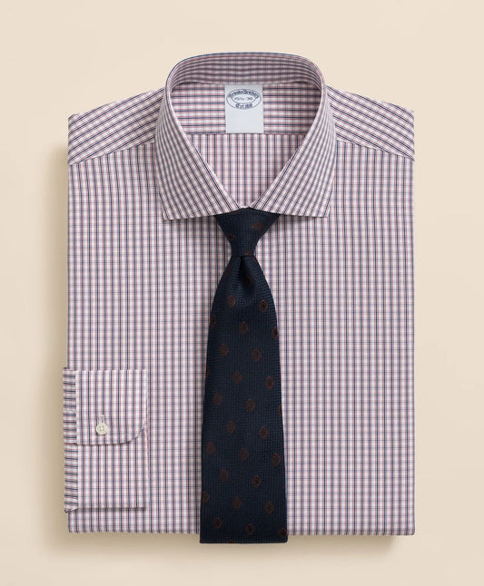 Pure Supima® Cotton Regular-Finish English Spread Collar, Micro Check Dress Shirt | Brooks Brothers online