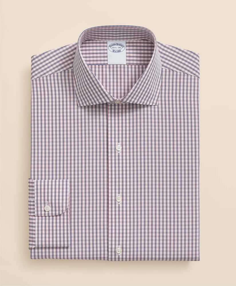 Pure Supima® Cotton Regular-Finish English Spread Collar, Micro Check Dress Shirt | Brooks Brothers online