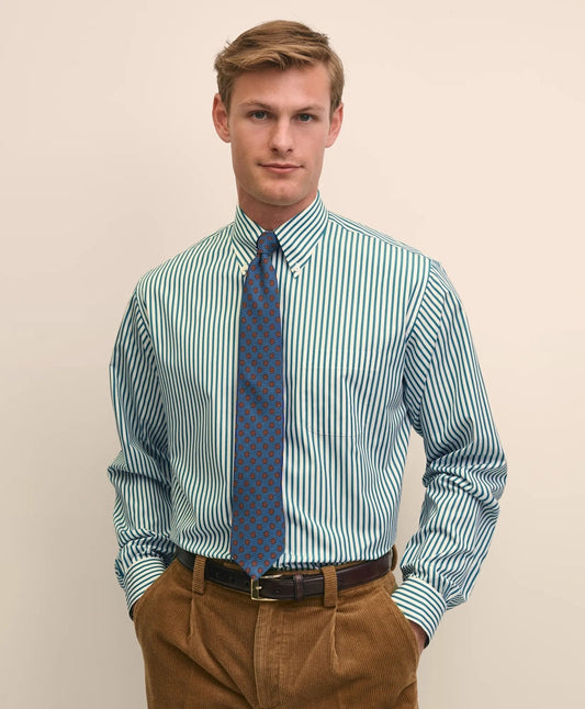 The Archive Supima® Cotton Bengal Stripe Dress Shirt | Brooks Brothers on sale