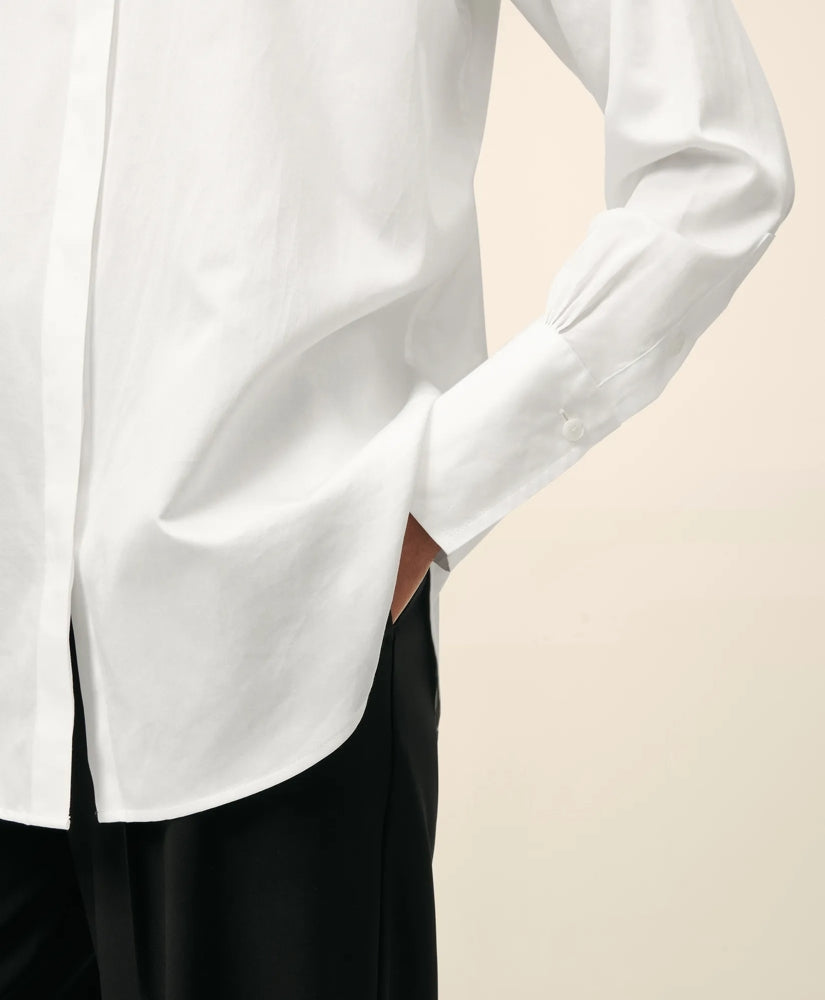 Relaxed Shirt in Supima® Cotton Sateen | Brooks Brothers on sale