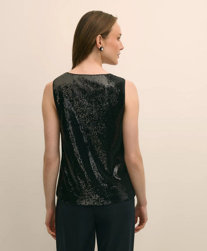 Sequin Scoop Neck Sleeveless Top | Brooks Brothers on sale