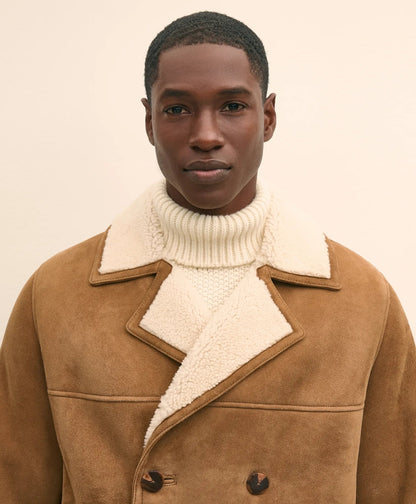 Shearling Double-Breasted Coat | Brooks Brothers online shop
