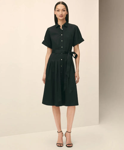 Signature A-Line Cotton Sateen Shirt Dress | Brooks Brothers cheap