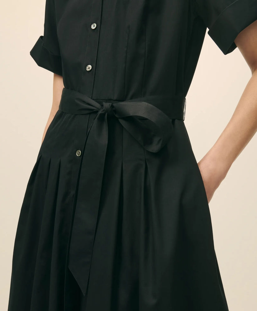 Signature A-Line Cotton Sateen Shirt Dress | Brooks Brothers cheap