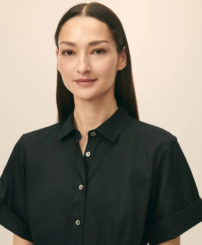 Signature A-Line Cotton Sateen Shirt Dress | Brooks Brothers cheap
