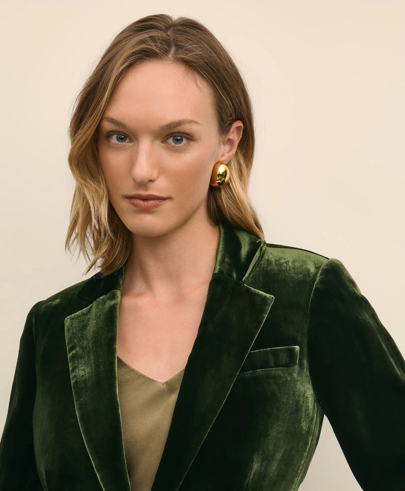 Silk-Blend One-Button Velvet Jacket | Brooks Brothers sale