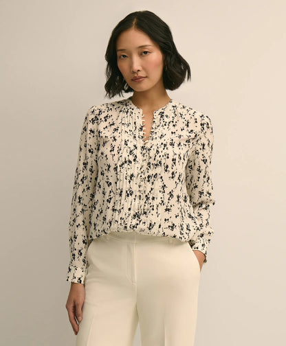 Silk Floral Print Blouse | Brooks Brothers cheap