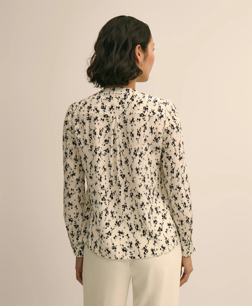 Silk Floral Print Blouse | Brooks Brothers cheap