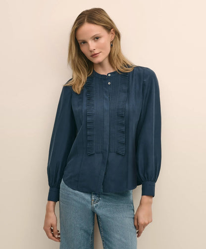 Silk Habotai Pintucked Blouse | Brooks Brothers cheap