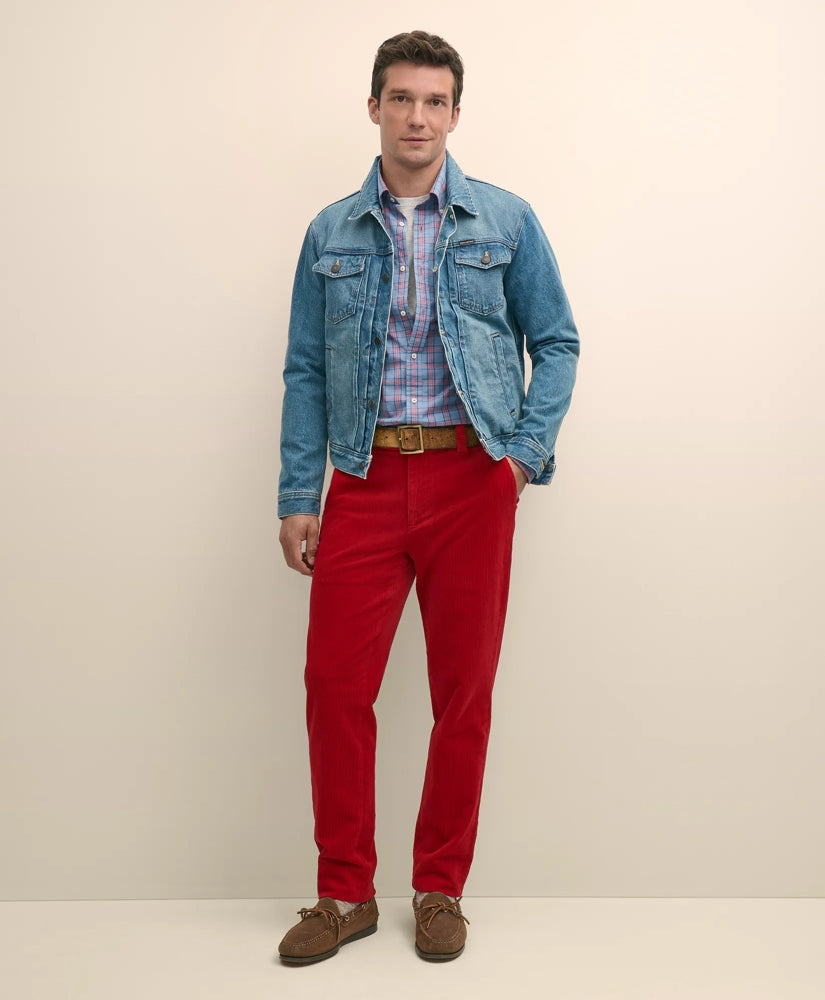 Slim Fit Cotton Wide-Wale Corduroy Pants | Brooks Brothers for sale