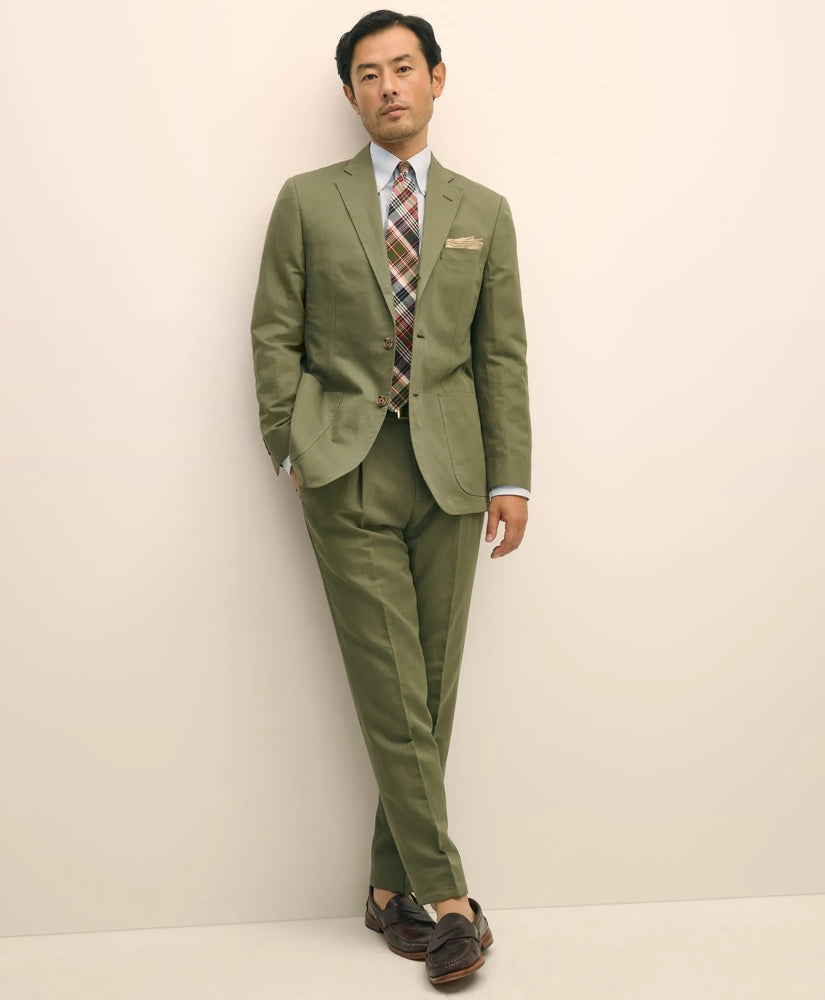 Slim Fit Fine Twill Washed Linen-Cotton Suit Jacket | Brooks Brothers for sale