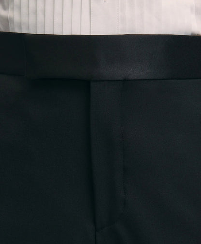 Slim Fit Merino Wool Twill 1818 Tuxedo Pants | Brooks Brothers on sale