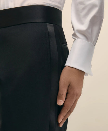 Slim Fit Merino Wool Twill 1818 Tuxedo Pants | Brooks Brothers on sale