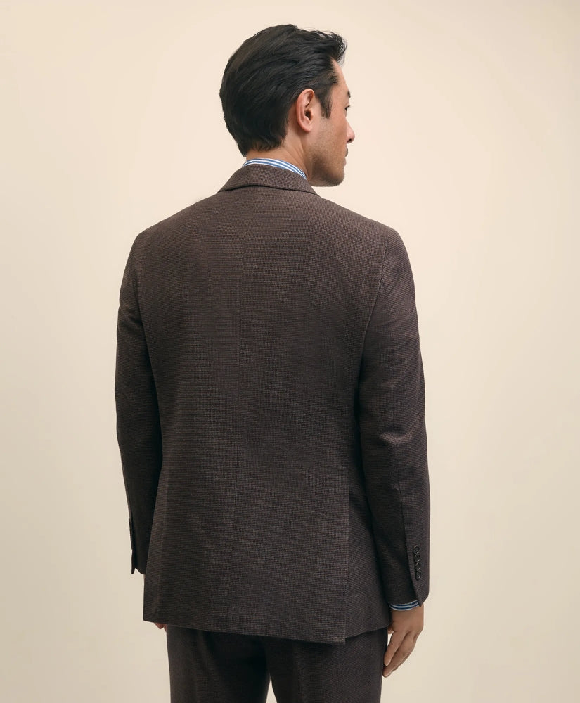 Slim Fit Mini-Houndstooth Suit Jacket in Brushed-Cotton | Brooks Brothers discount