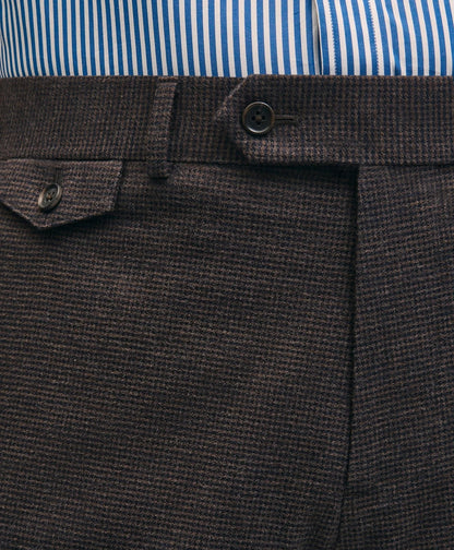 Slim Fit Mini-Houndstooth Suit Pants in Brushed-Cotton | Brooks Brothers on sale