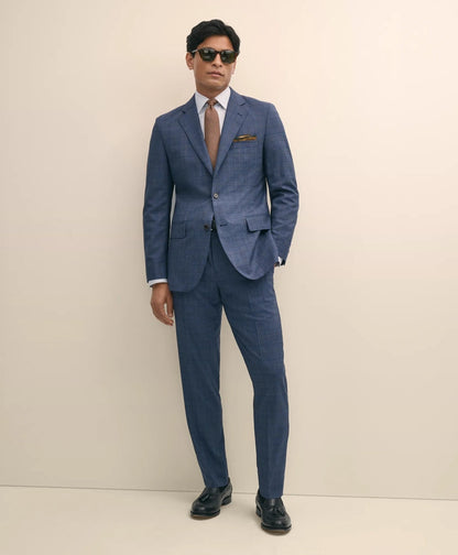 Slim Fit Wool Checked 1818 Suit | Brooks Brothers on sale