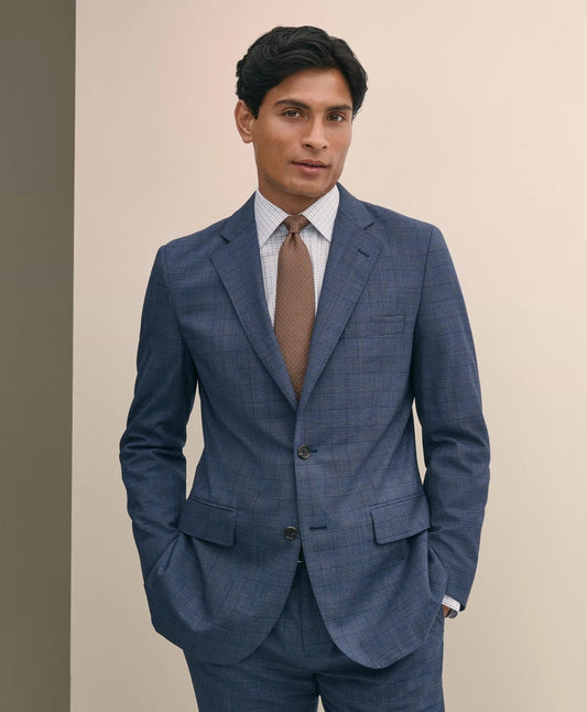 Slim Fit Wool Checked 1818 Suit | Brooks Brothers on sale