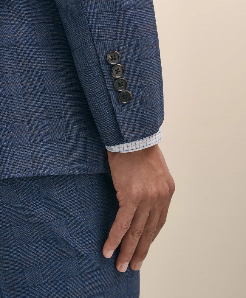 Slim Fit Wool Checked 1818 Suit | Brooks Brothers on sale