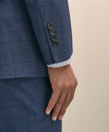 Slim Fit Wool Checked 1818 Suit | Brooks Brothers on sale