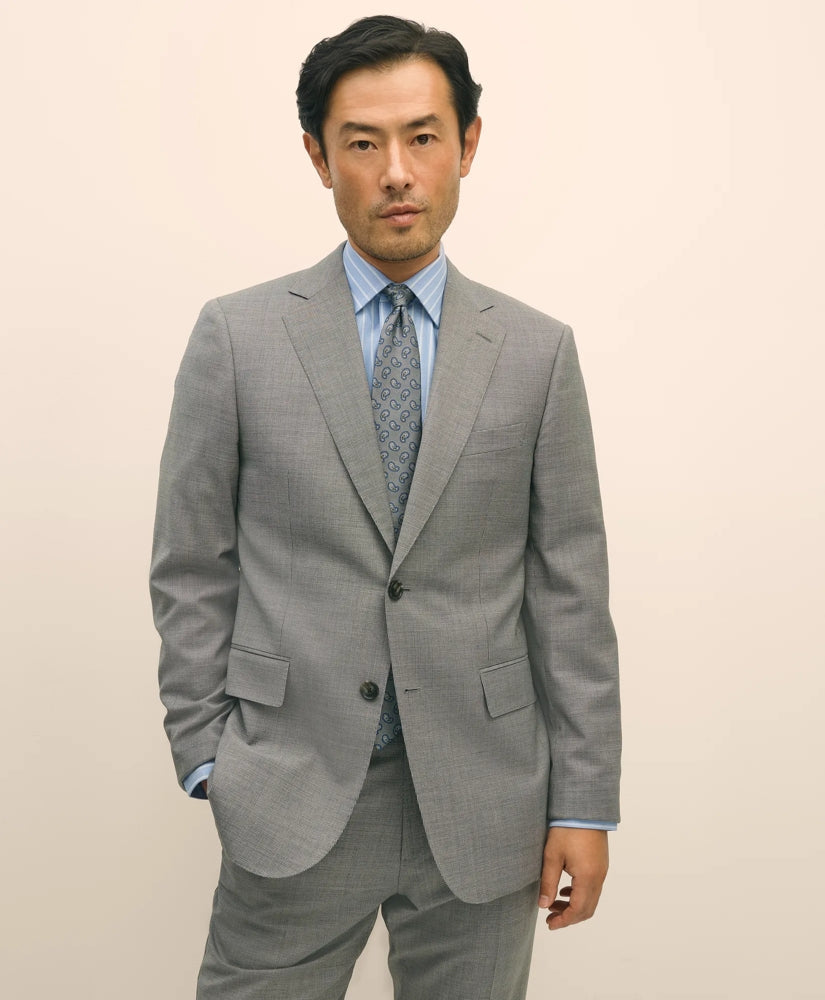 Slim Fit Wool Mini Houndstooth 1818 Suit | Brooks Brothers online shop