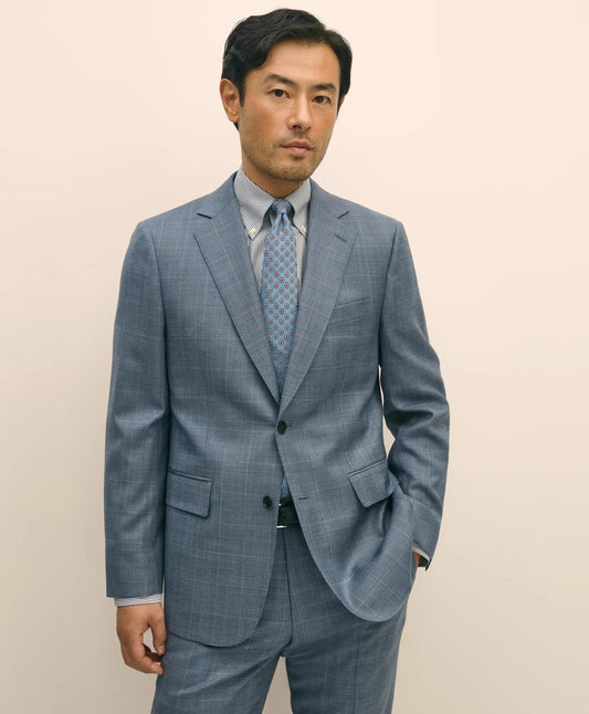 Slim Fit Wool Overcheck 1818 Suit | Brooks Brothers discount