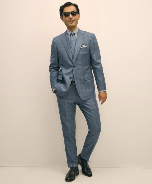 Slim Fit Wool Overcheck 1818 Suit | Brooks Brothers discount