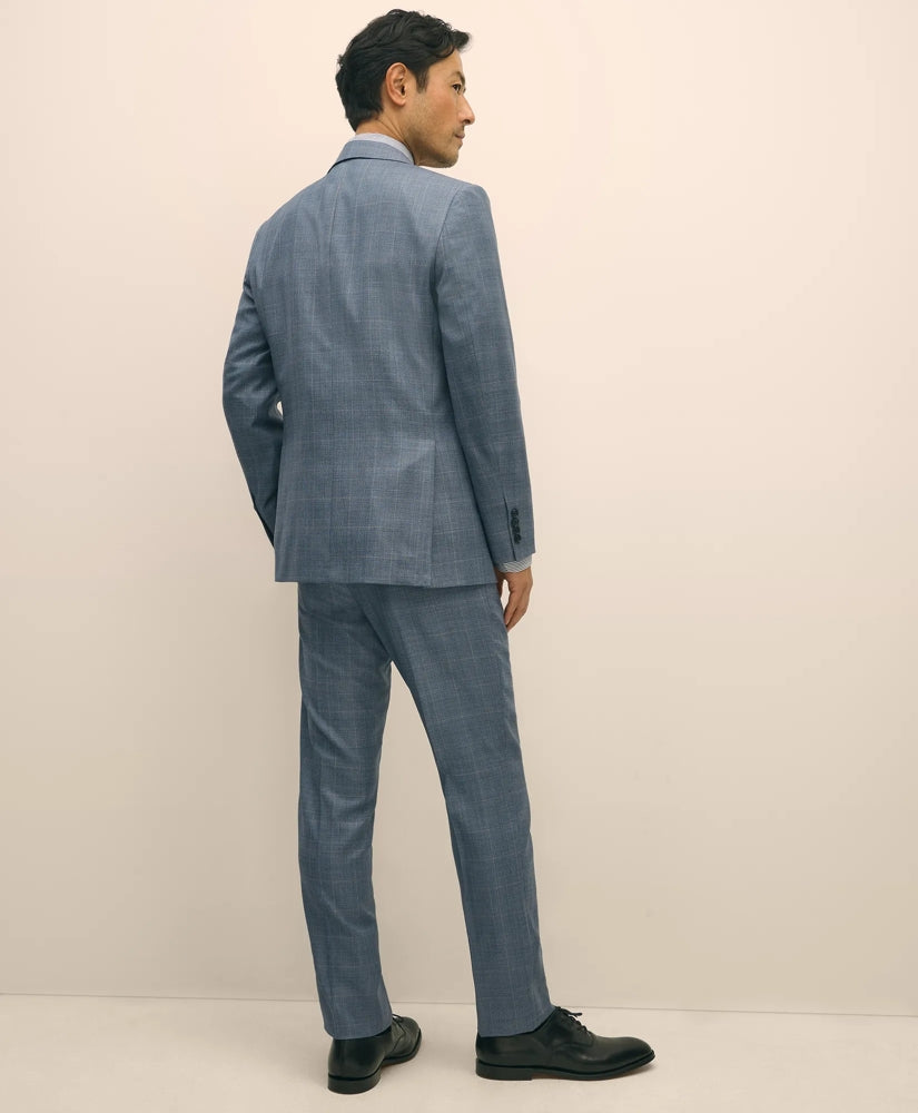 Slim Fit Wool Overcheck 1818 Suit | Brooks Brothers discount