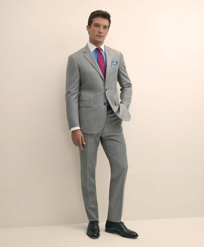 Slim Fit Wool Sharkskin 1818 Suit | Brooks Brothers cheap