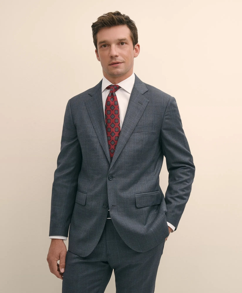 Slim Fit Wool Windowpane 1818 Suit | Brooks Brothers on sale