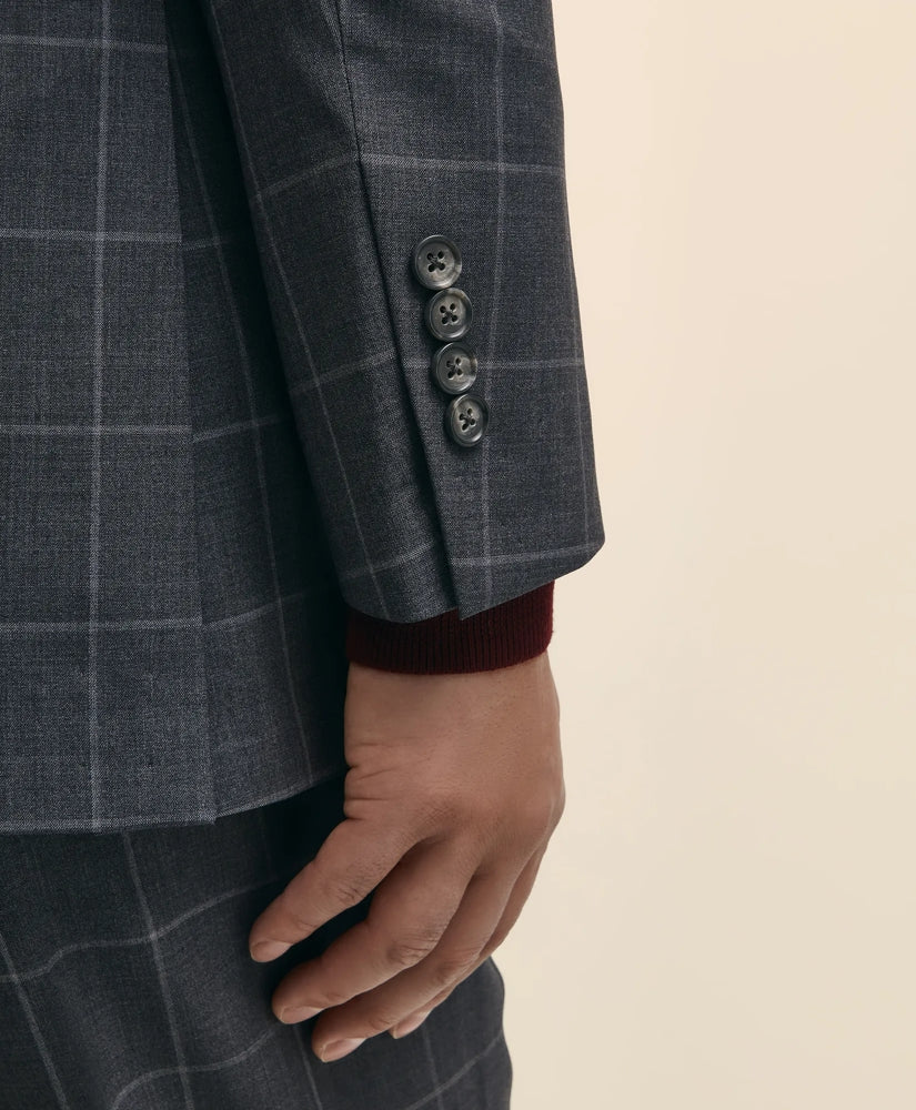 Slim Fit Wool Windowpane 1818 Suit | Brooks Brothers on sale
