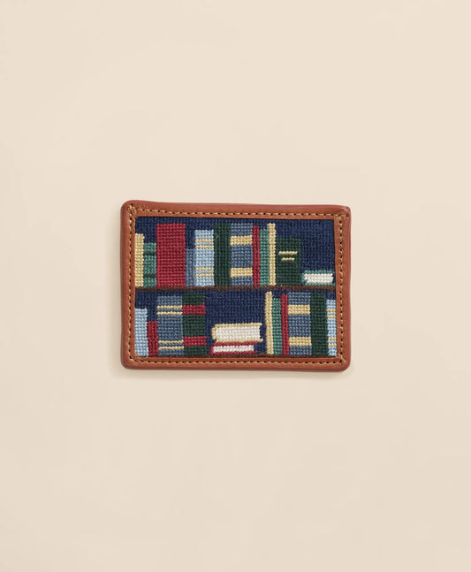 Smathers & Branson Needlepoint Bookshelf Card Case | Brooks Brothers for sale
