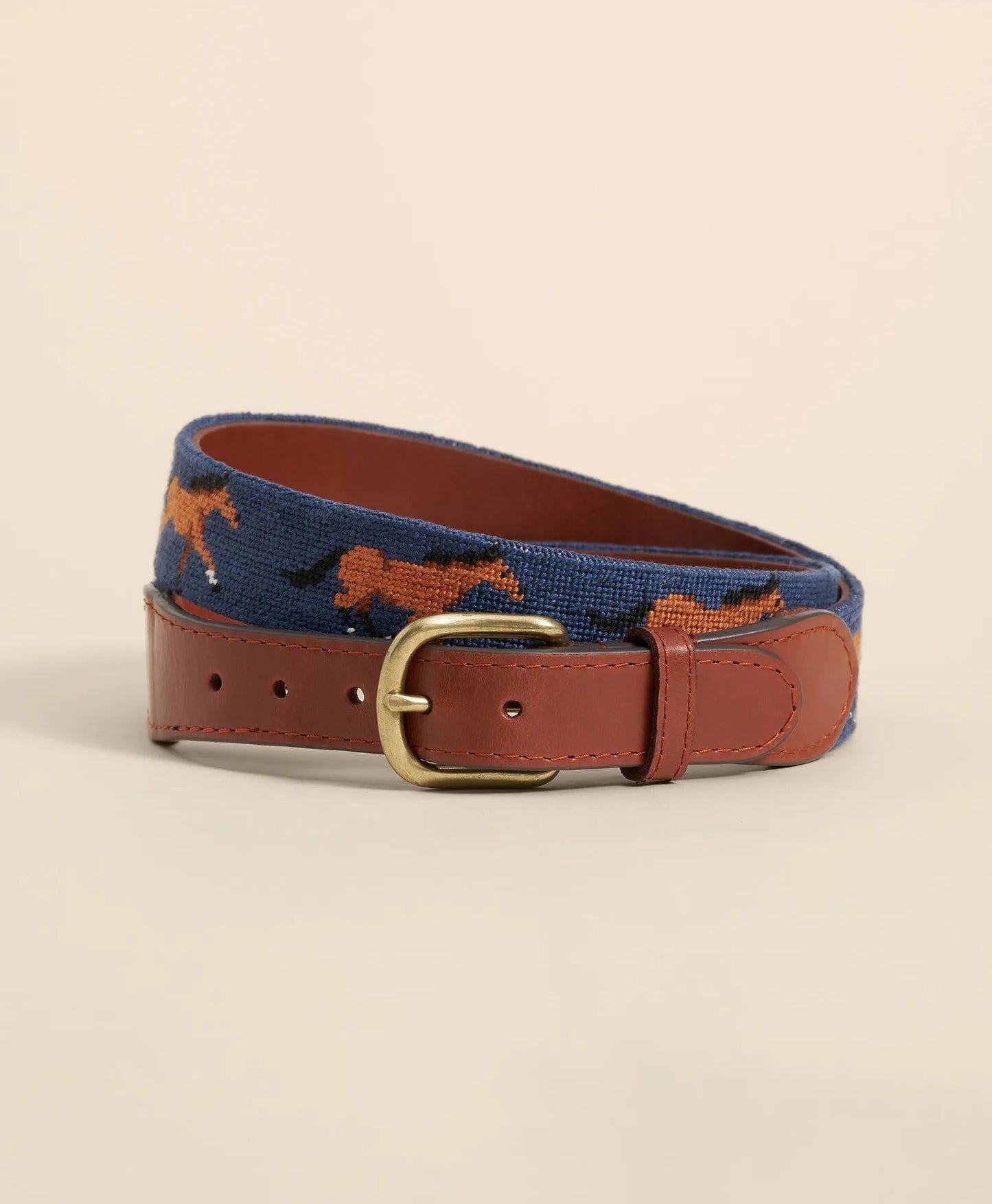 Smathers & Branson Needlepoint Horse Belt | Brooks Brothers cheap