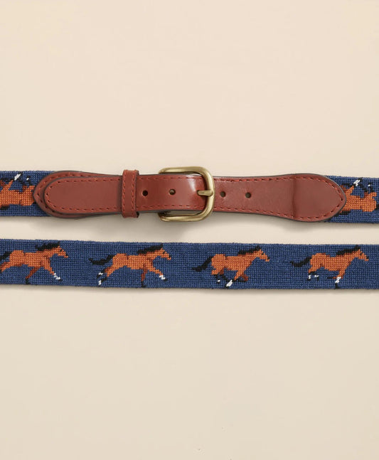 Smathers & Branson Needlepoint Horse Belt | Brooks Brothers cheap