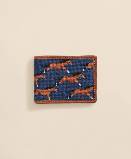 Smathers & Branson Needlepoint Horse Wallet | Brooks Brothers on sale