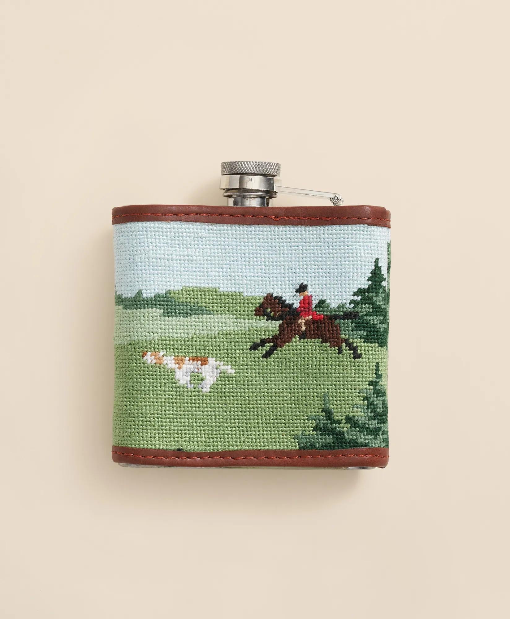 Smathers & Branson Stainless Steel Needlepoint Flask | Brooks Brothers online shop
