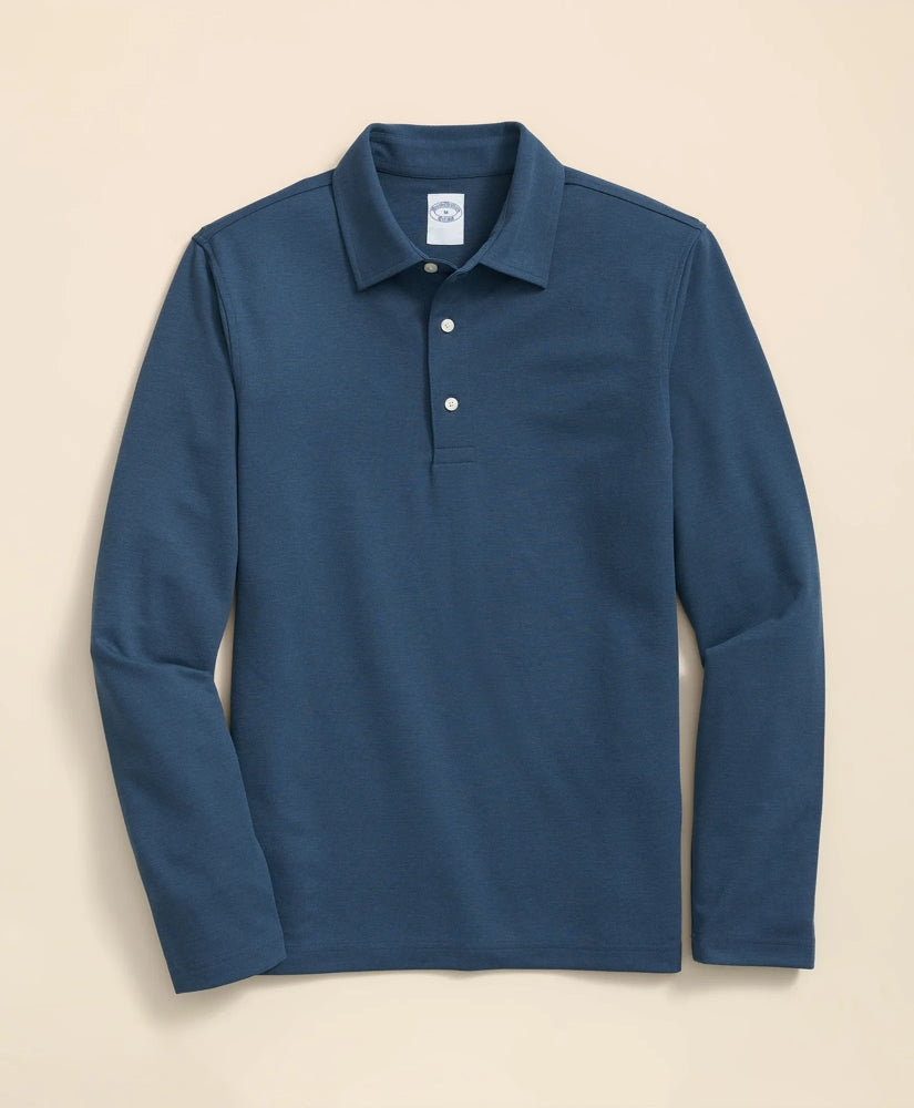 Spread Collar Long-Sleeve Polo Shirt | Brooks Brothers online - US 6140