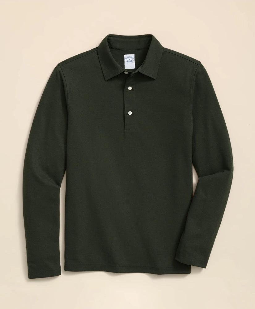 Spread Collar Long-Sleeve Polo Shirt | Brooks Brothers online - US 6140