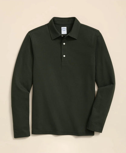 Spread Collar Long-Sleeve Polo Shirt | Brooks Brothers online - US 6140