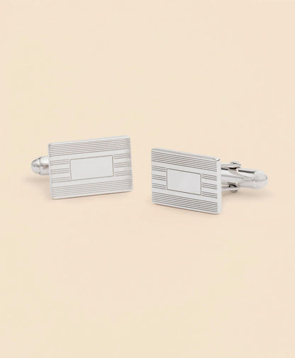 Sterling Silver Engravable Rhodium-Plated Cufflinks | Brooks Brothers on sale