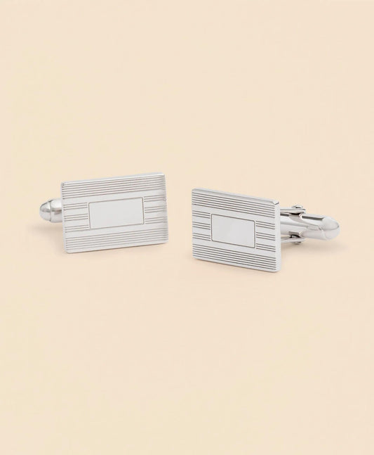 Sterling Silver Engravable Rhodium-Plated Cufflinks | Brooks Brothers on sale